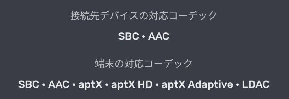 Bluetoothコーデック